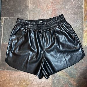 Abercrombie Vegan leather shorts